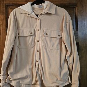 Little Bipsy Cream Corduroy Shirt Jacket